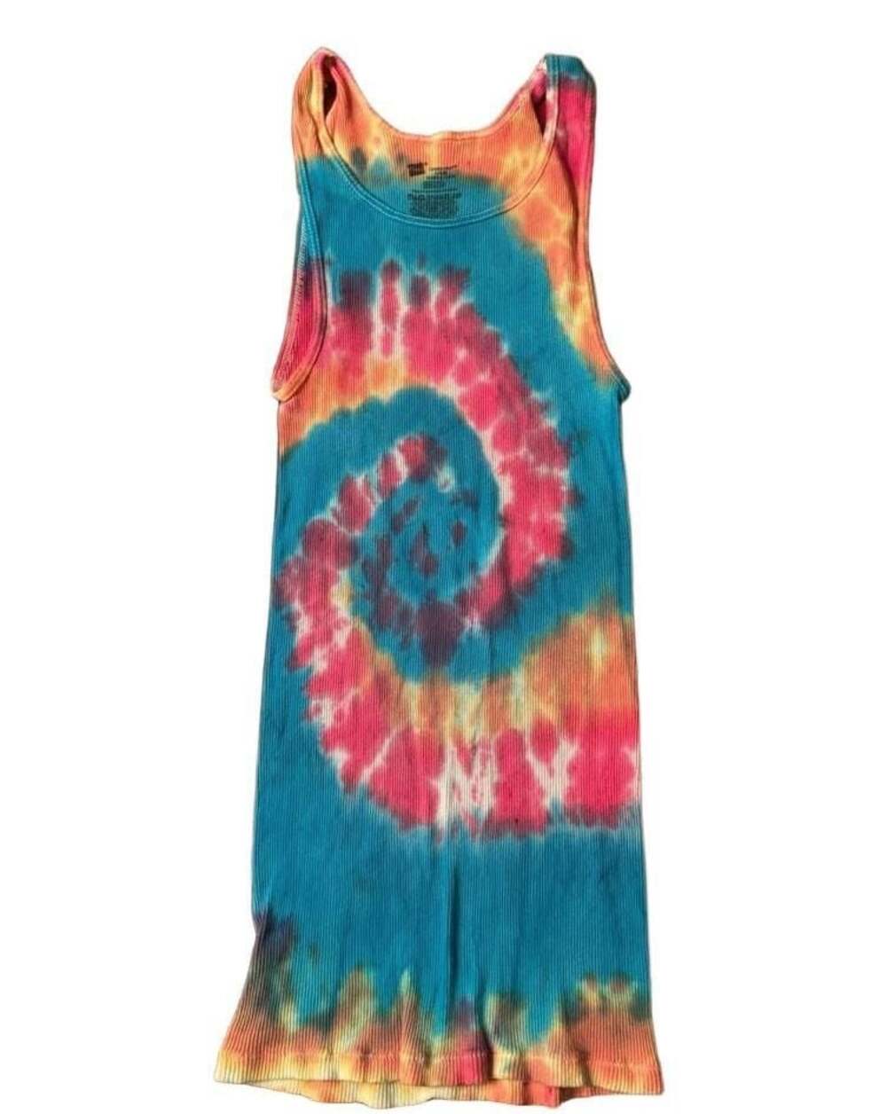 Hanes ComfortSoft Tie Dye Swirl Rib-Knit Tank Top Size L B1233